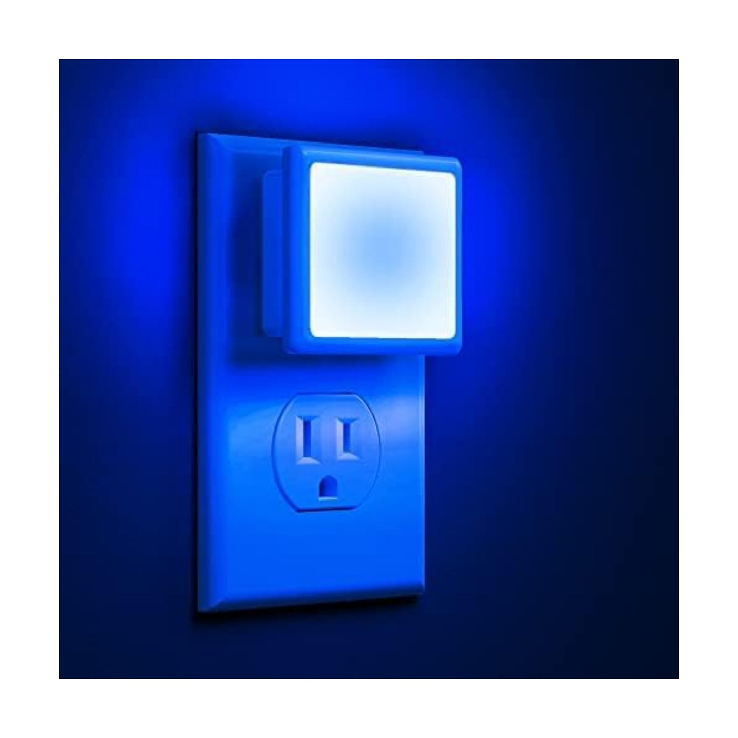L LOHAS LED Blue Night Lights Plug into Wall 2-Pack, Plug in Night Light