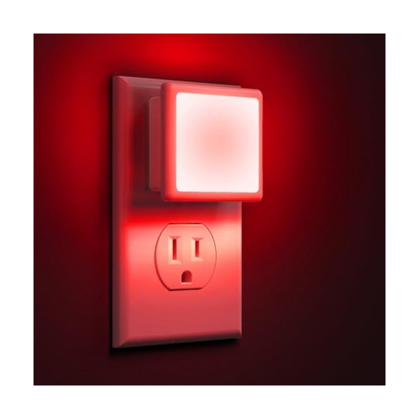 L LOHAS LED Red Night Lights Plug into Wall 2-Pack, Plug in Night Light