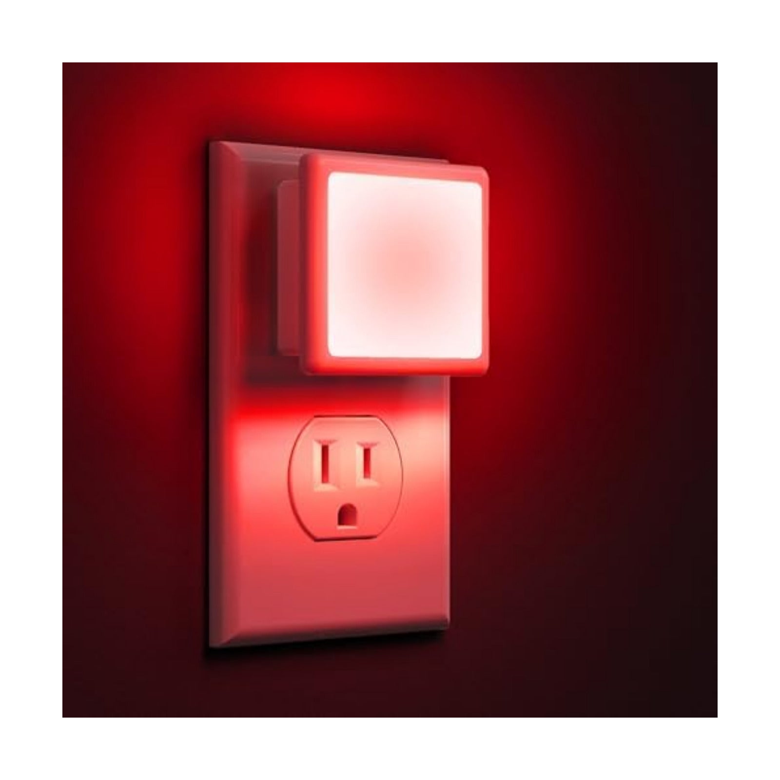 L LOHAS LED Red Night Lights Plug into Wall 2-Pack, Plug in Night Light