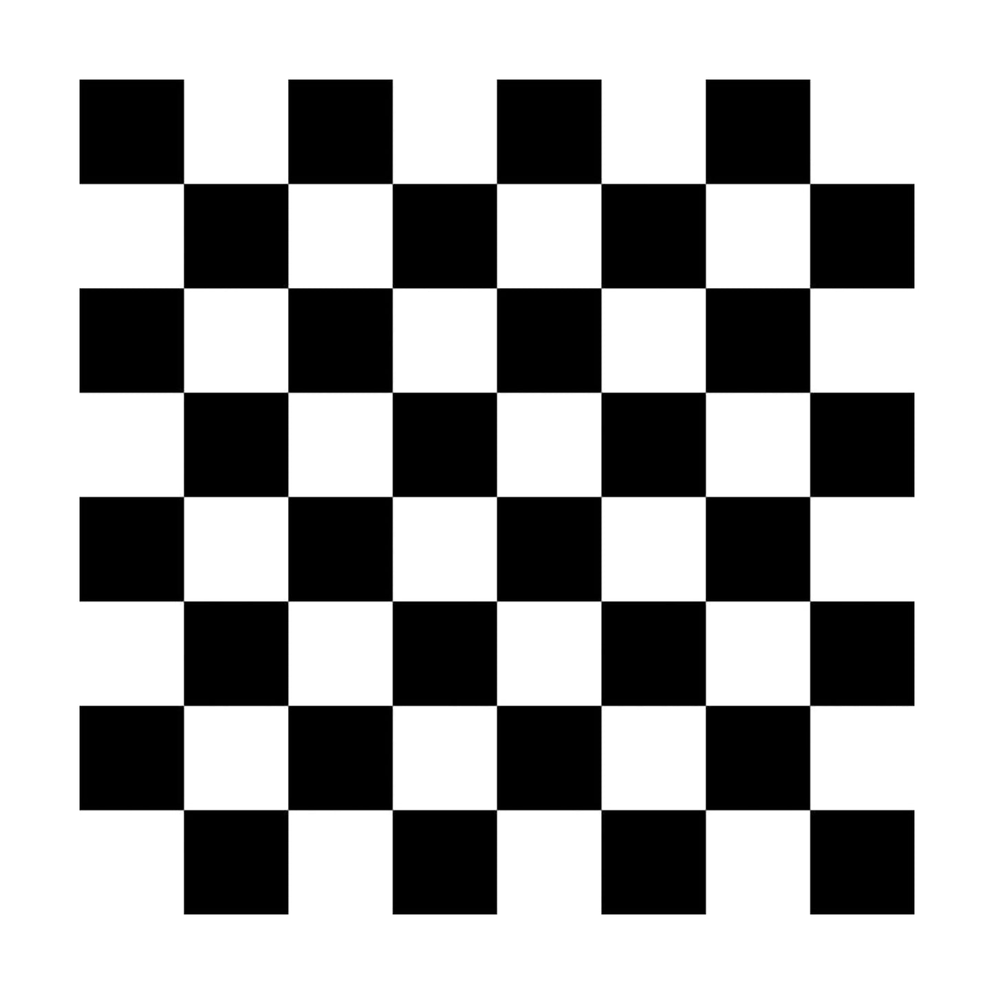 Black & White Checkmate Removable Peel and Stick Wallpaper / Black/white / 20.5 x 16.5