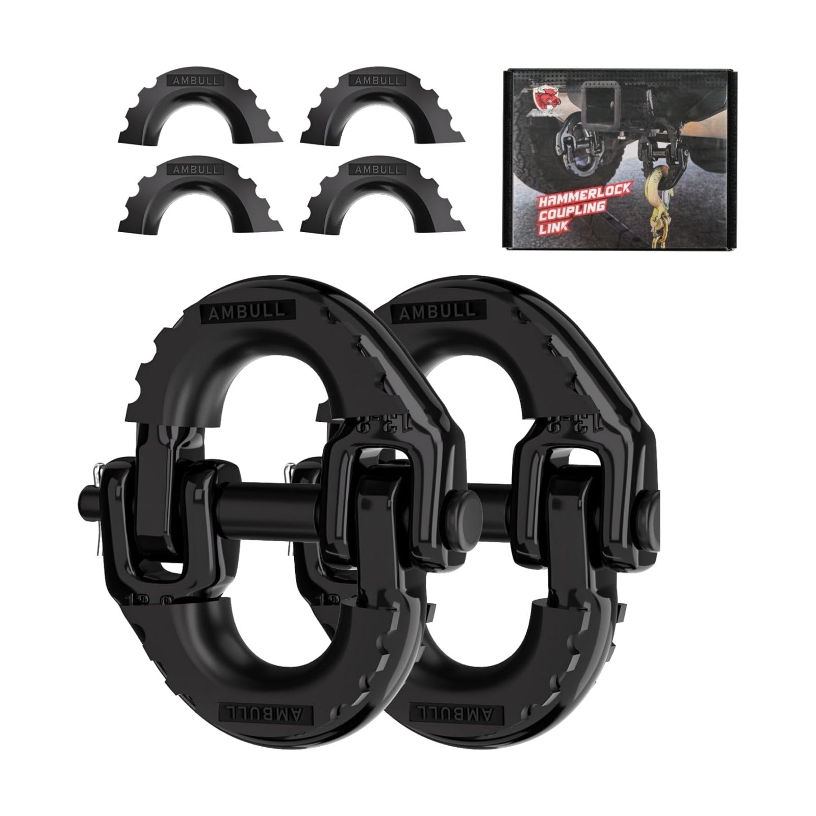 Tow Chain Connector / Black / Set of 2