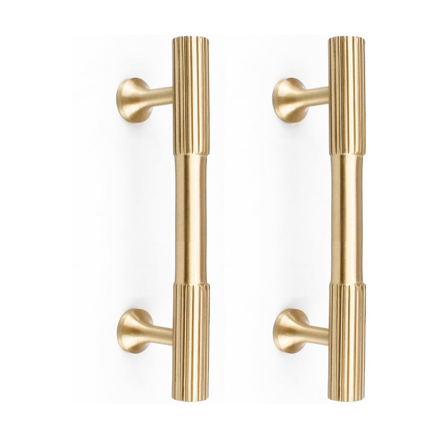 Solid Brass Cabinet Pulls / 3 Inch / Gold / Set of 2