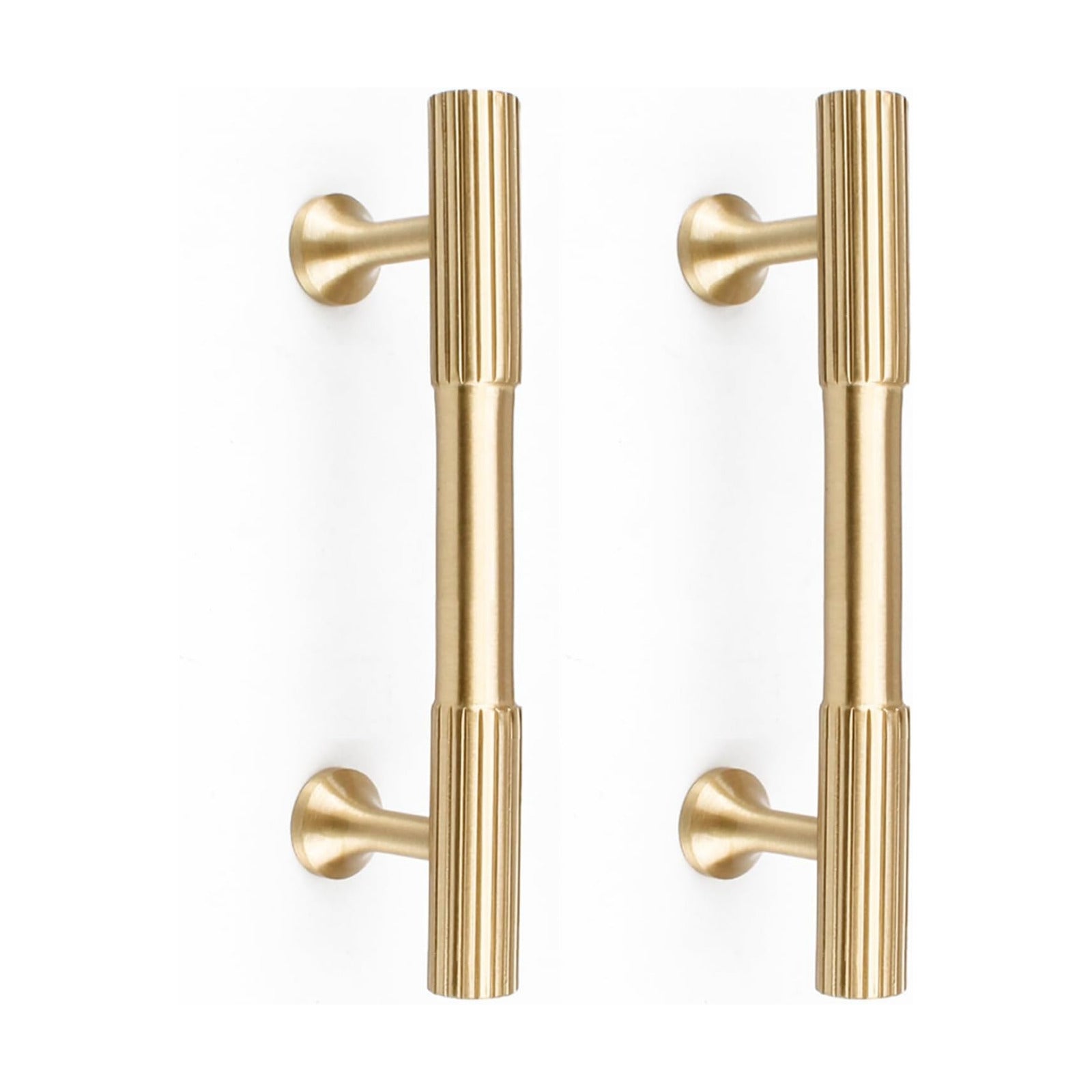 Solid Brass Cabinet Pulls / 3 Inch / Gold / Set of 2