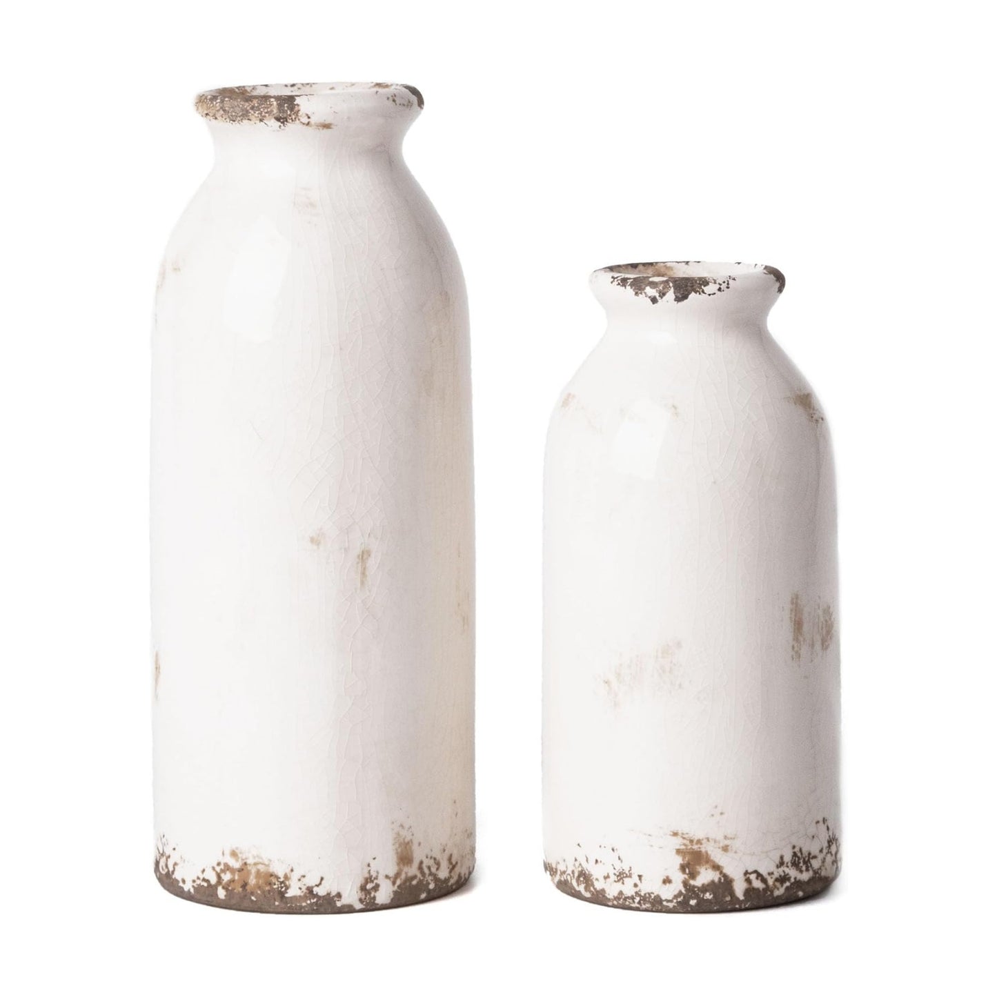 Ceramic Vases Home Decor / White / Set of 2