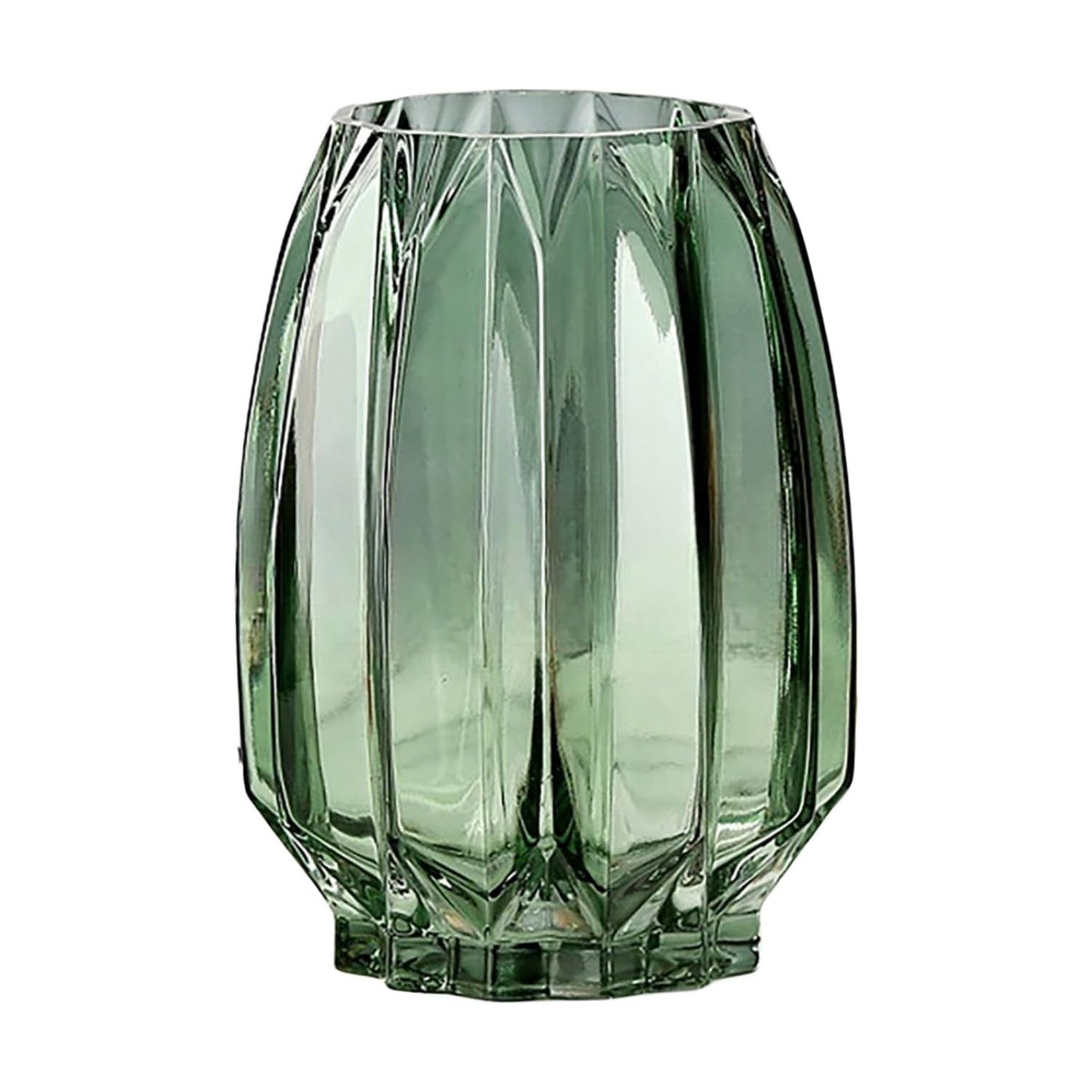 Tall/Short Glass Vase / Green / 7.87inch