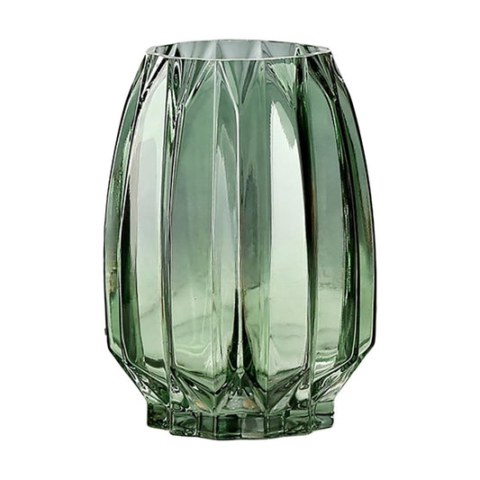 Tall/Short Glass Vase / Green / 7.87inch