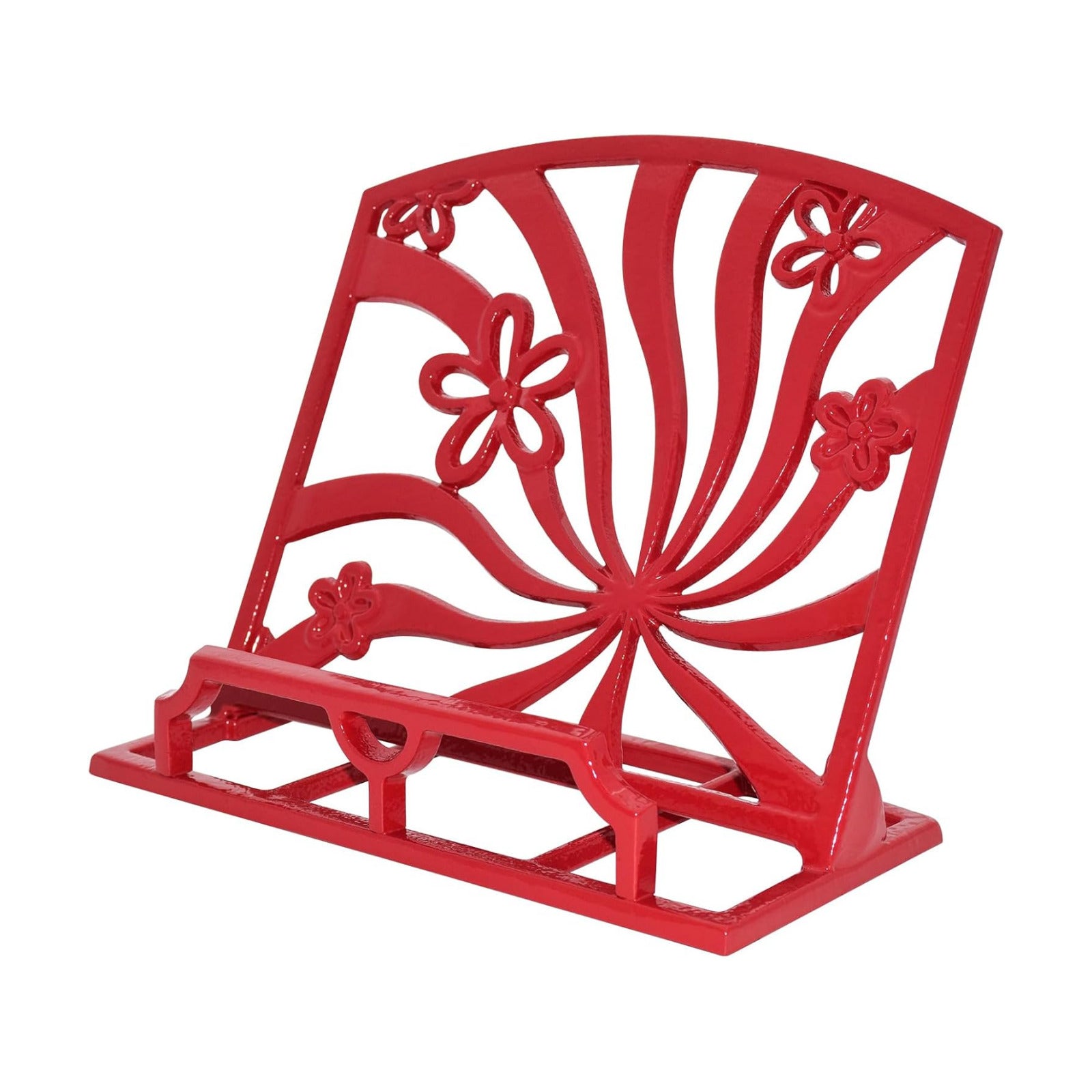 Elegant Cookbook Stand Cast Iron, Kitchen Decorative Metal Recipe Book Holder for Bible, Prayer Book Stand, Magazine
