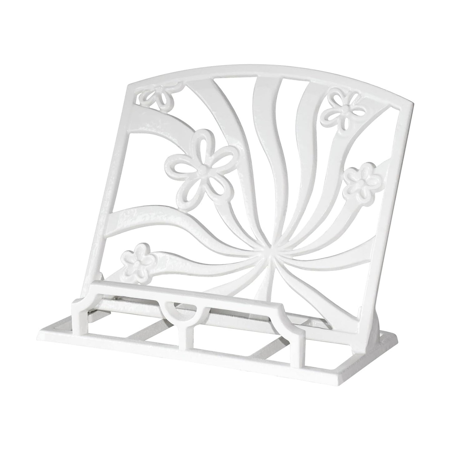 Elegant Cookbook Stand Cast Iron, Kitchen Decorative Metal Recipe Book Holder for Bible, Prayer Book Stand, Magazine