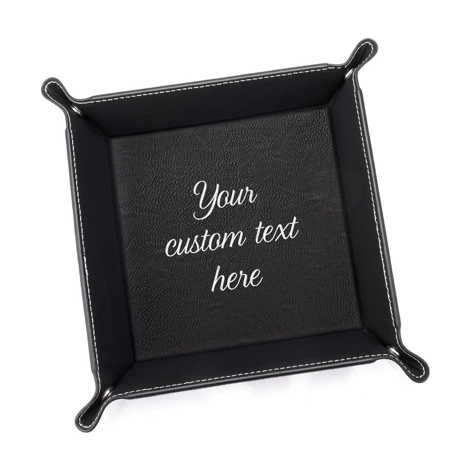 Create Your Own Personalized Valet Tray / Black - Custom Text