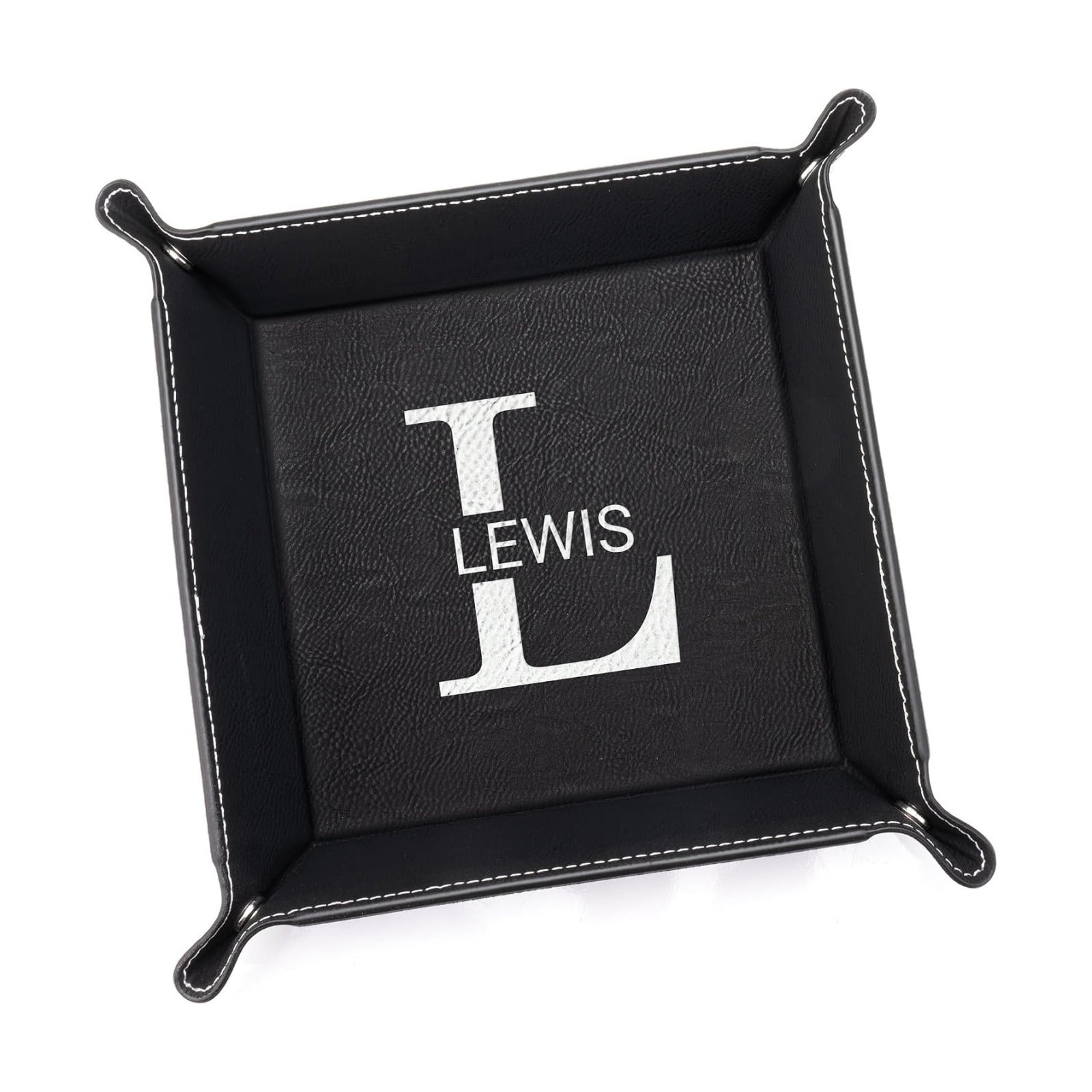 Personalized Valet Tray / Black - Last Name