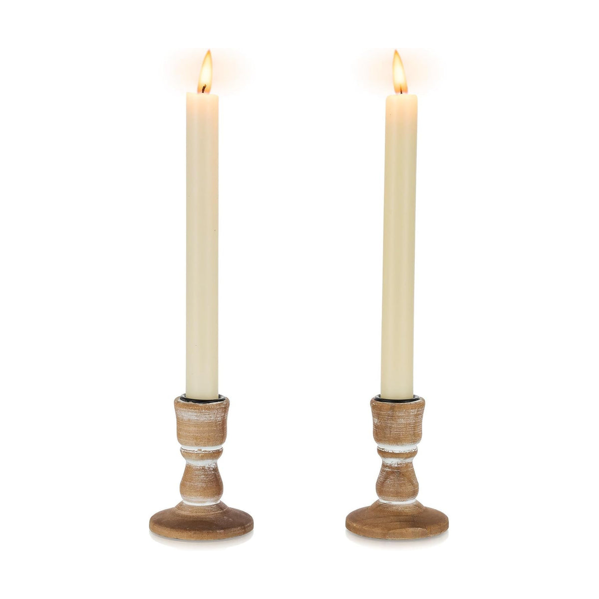 Wooden Candlestick Holders Rustic: Farmhouse Taper Candle Holder