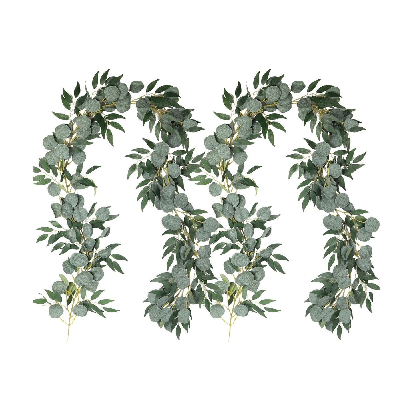 Artificial Eucalyptus Garland / Willow Leaves Eucalyptus Garland / Set of 2