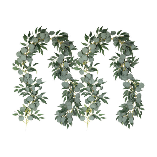 Artificial Eucalyptus Garland / Willow Leaves Eucalyptus Garland / Set of 2
