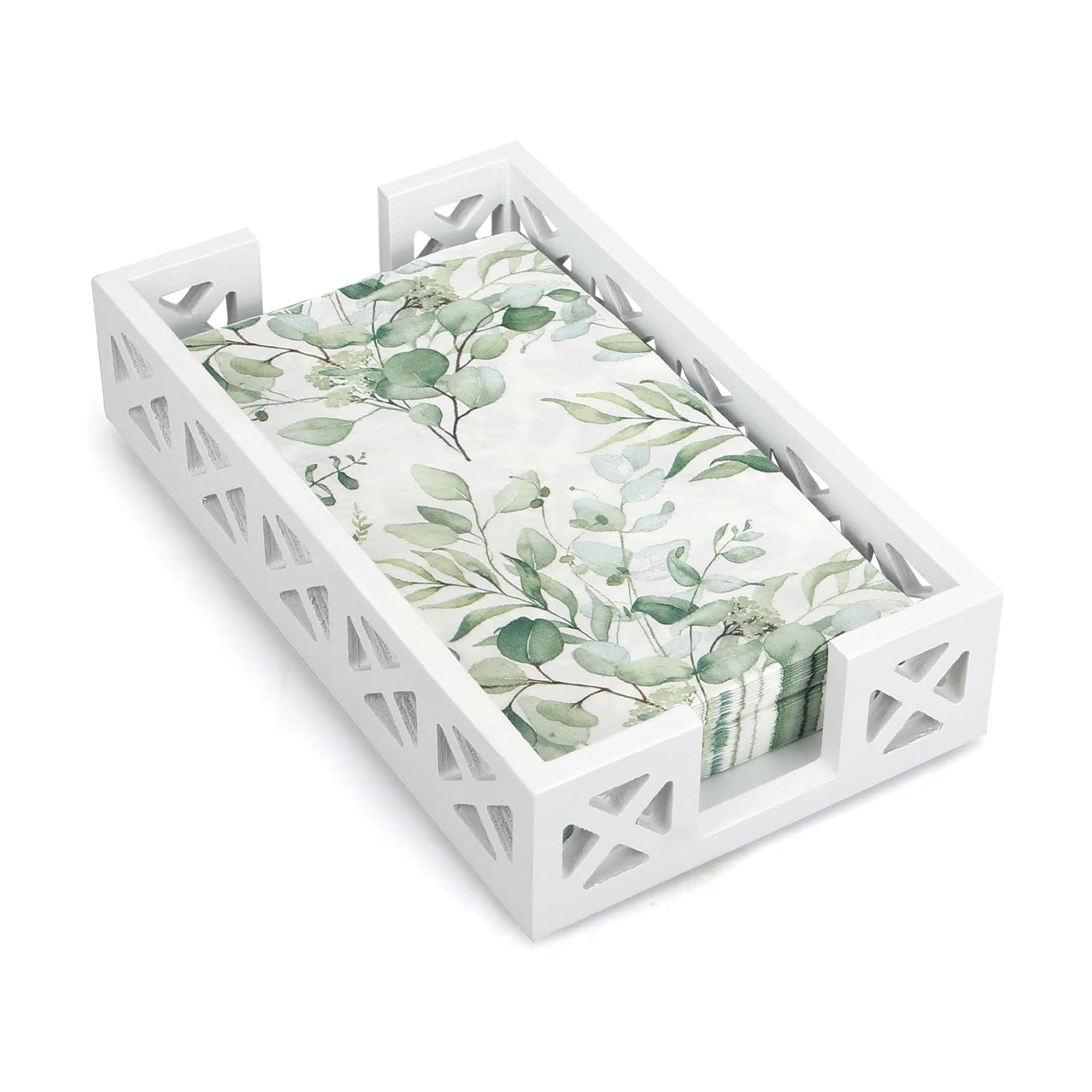 Guest Towel Holder Tray / White