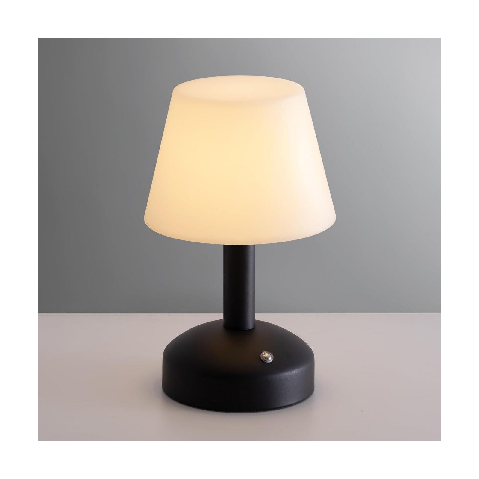 KDG Black Cordless Small Table Lamp, Portable LED Dimmable Desk Lamp | Modern 4000mAh Rechargeable Battery Operated
