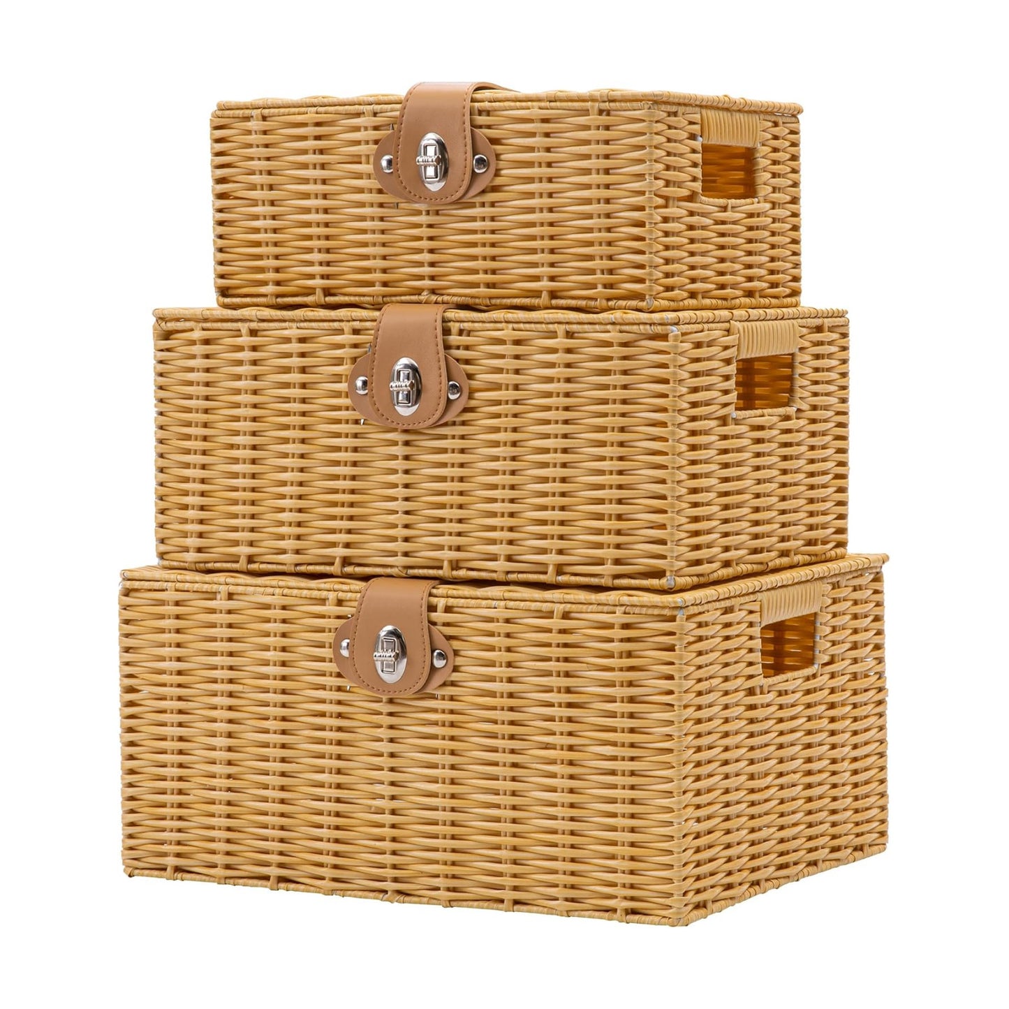 Woven Baskets / Wicker Storage Baskets / Set of 3