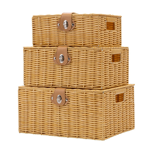 Woven Baskets / Wicker Storage Baskets / Set of 3