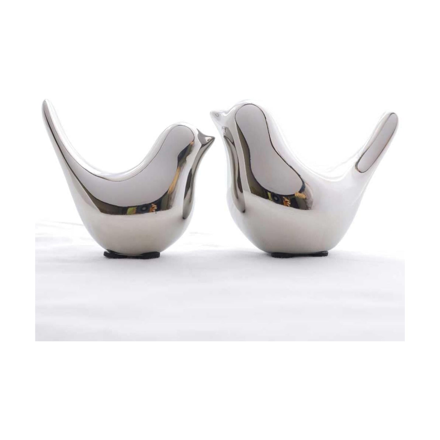 Modern Fall Shelf Home Decor Accents for Living / Silver / S&M / Set of 2