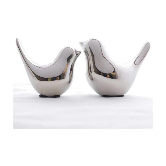 Modern Fall Shelf Home Decor Accents for Living / Silver / S&M / Set of 2
