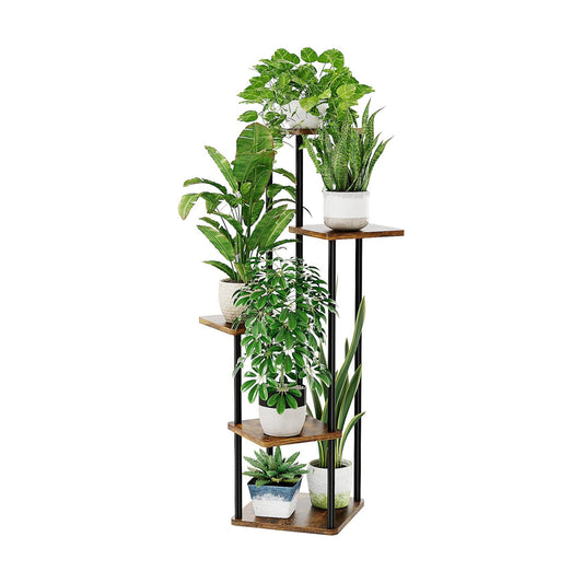 Bamworld Plant Stand Indoor Corner Plant Shelf for Multiple Plants | Tall Flower Stand 5 Tier Plant Table for Living