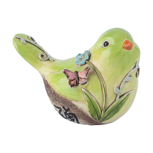 Resin Bird Statues Hand-Painted Birds Figurines Bird Statue Shelf Decor Funny Animal Sculpture / B