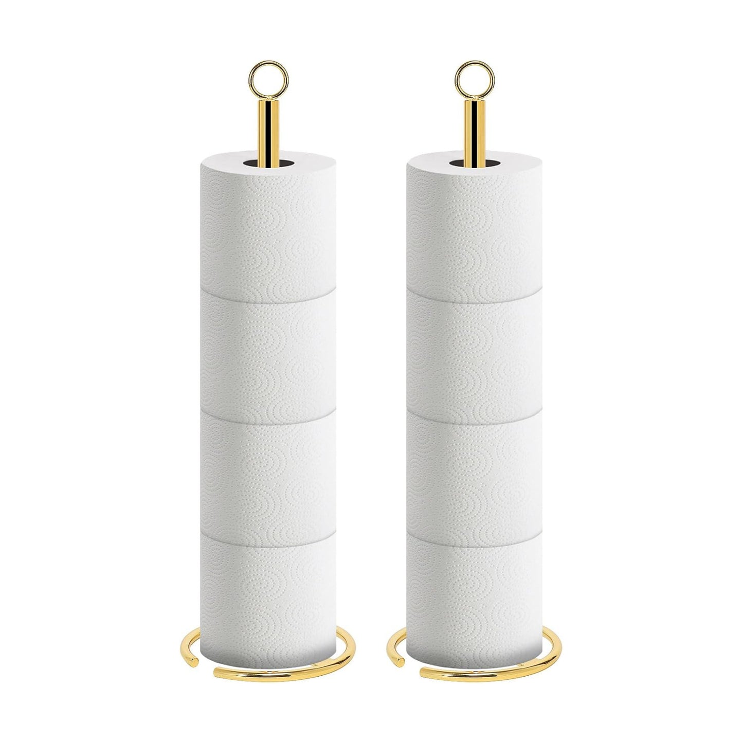 NearMoon Bath Toilet Paper Holder Stand, Freestanding Tissue Paper Storage with Reserve, Space Toilet 4 Rolls Holder