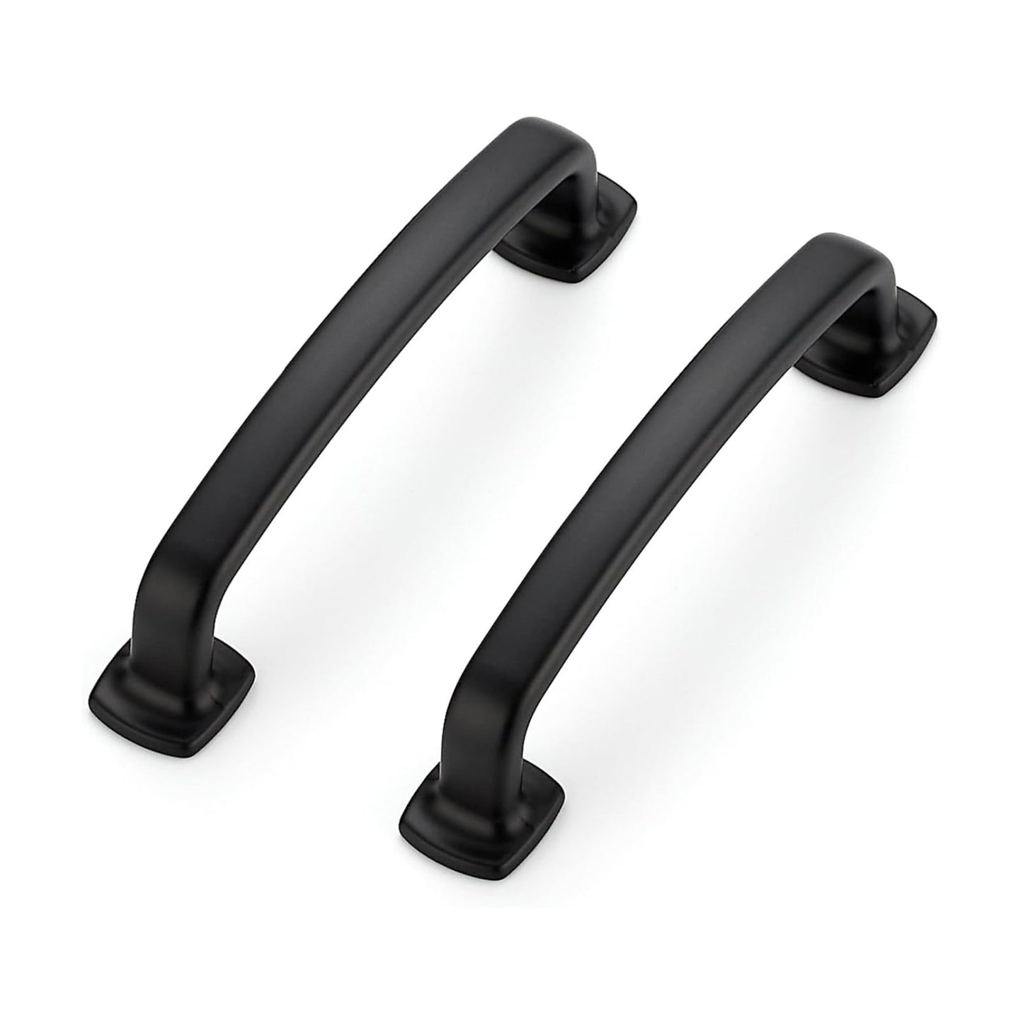 Cabinet Handles Arch Cabinet Pulls / 3.75" Hole Center / Black / 4 Inch / Set of 10