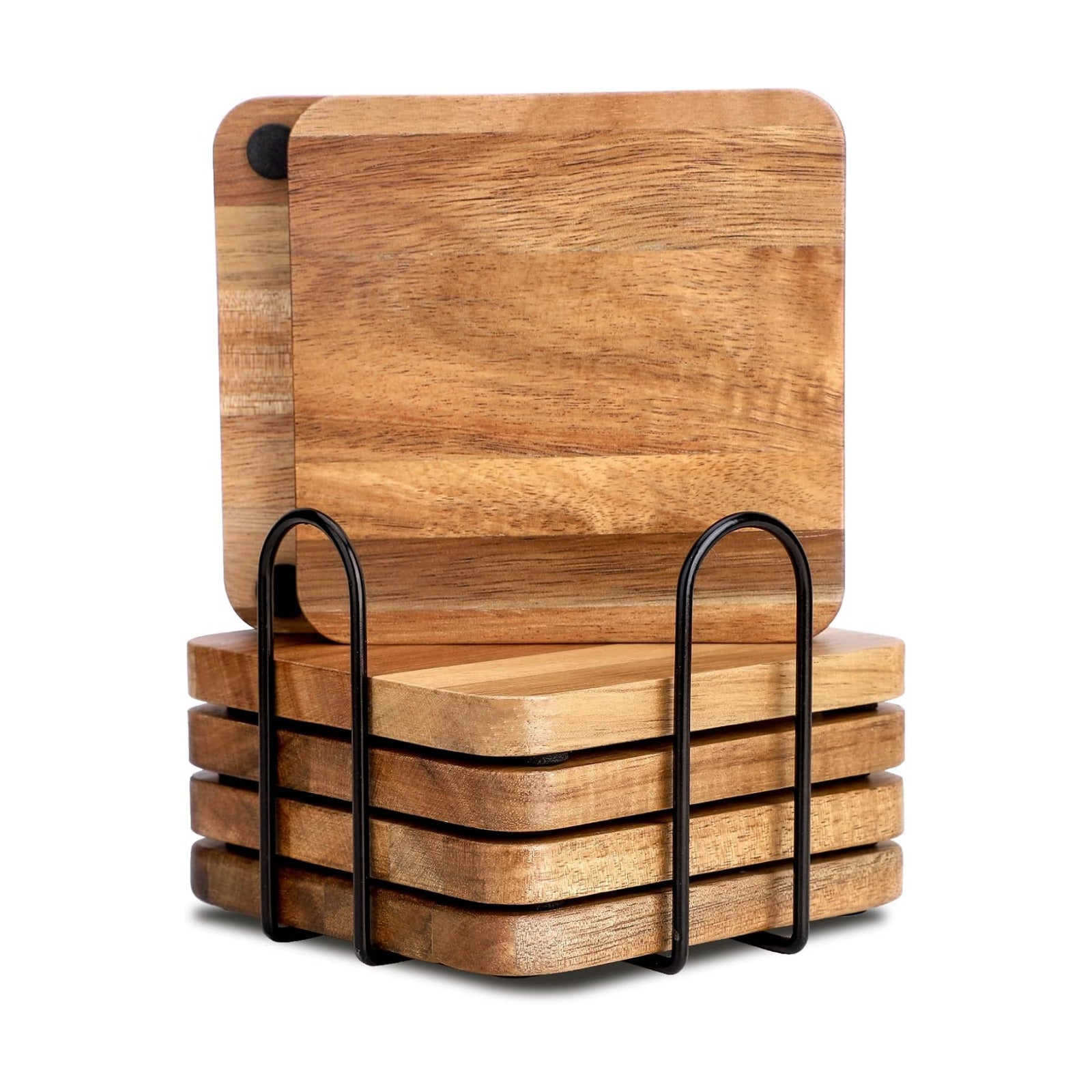 Holder / Wooden Coaster for Coffee / French / Set of 6