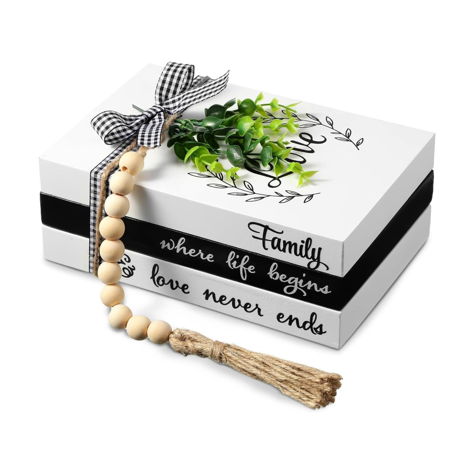 Bead Garland / Decorative Books / Love / Set of 3