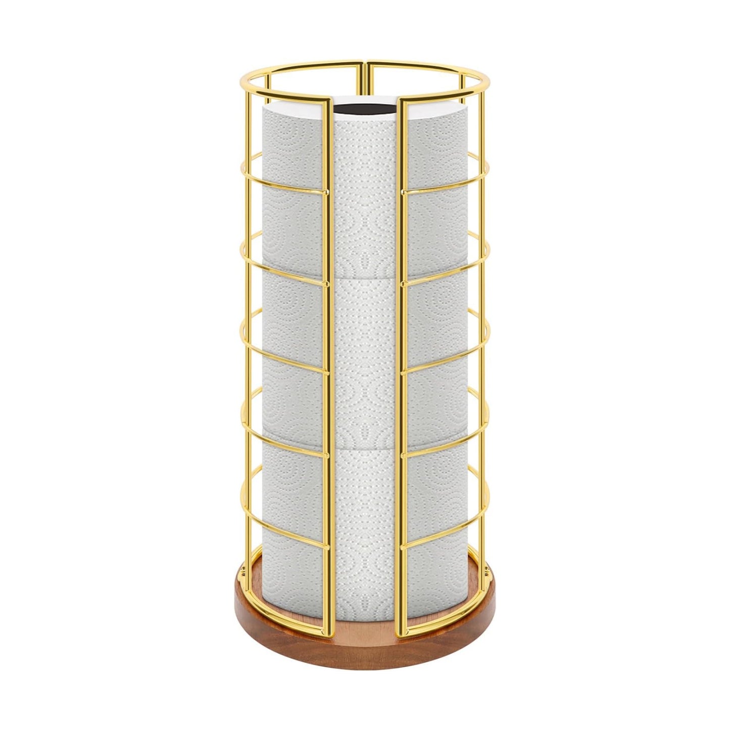 NearMoon Toilet Paper Organizer Stand, Freestanding 3 Rolls Tissue Storage, Metal Bathroom Accessory, Rustproof Toilet