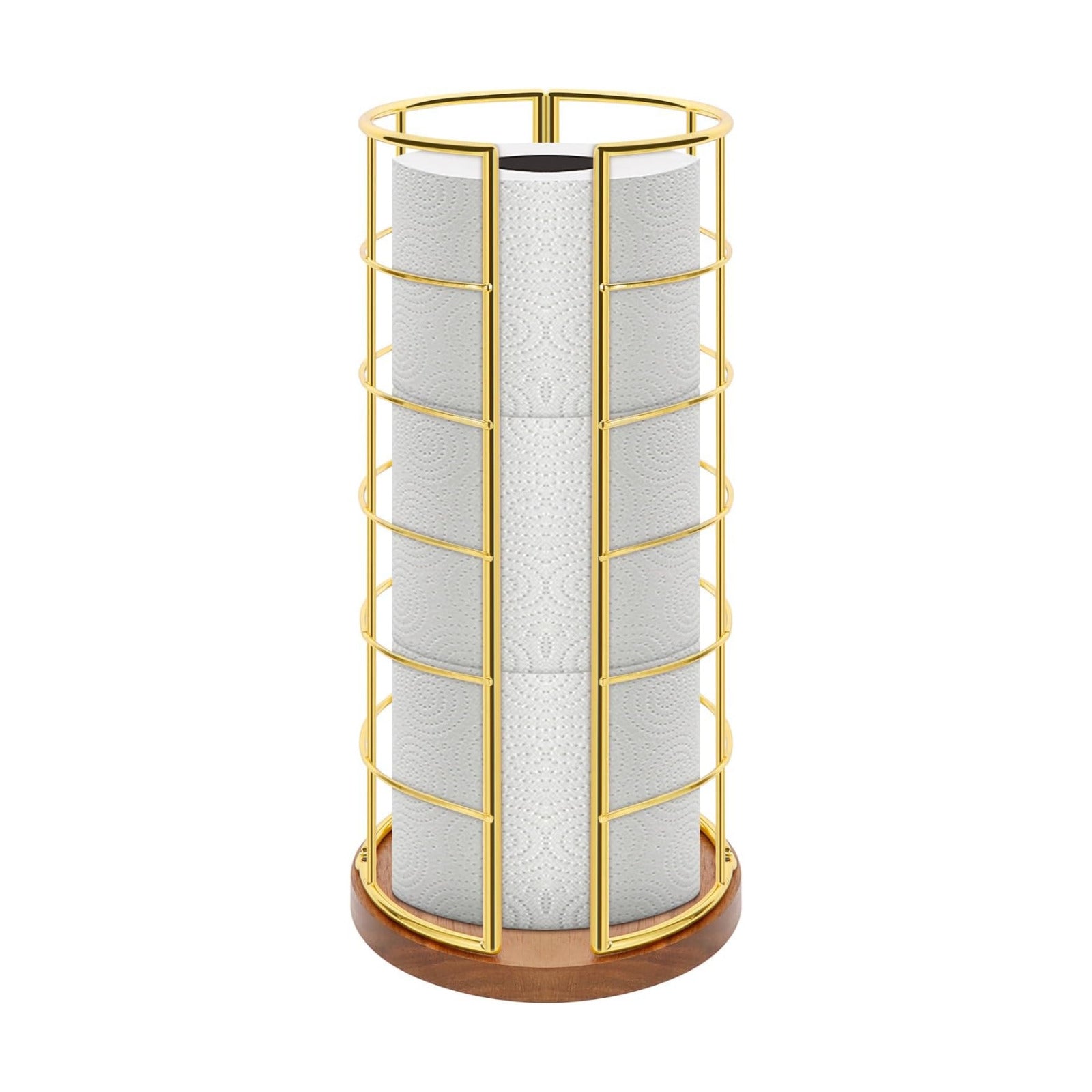 NearMoon Toilet Paper Organizer Stand, Freestanding 3 Rolls Tissue Storage, Metal Bathroom Accessory, Rustproof Toilet