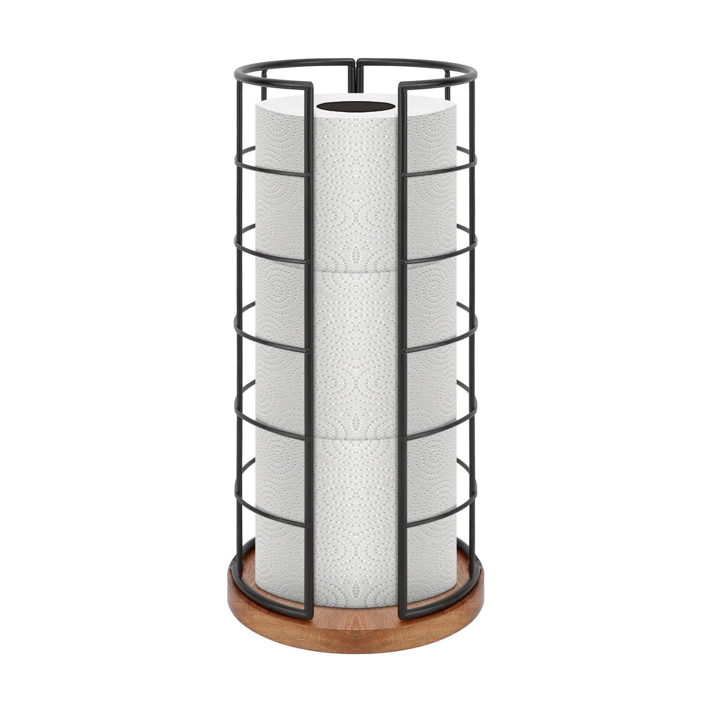 NearMoon Toilet Paper Organizer Stand, Freestanding 3 Rolls Tissue Storage, Metal Bathroom Accessory, Rustproof Toilet