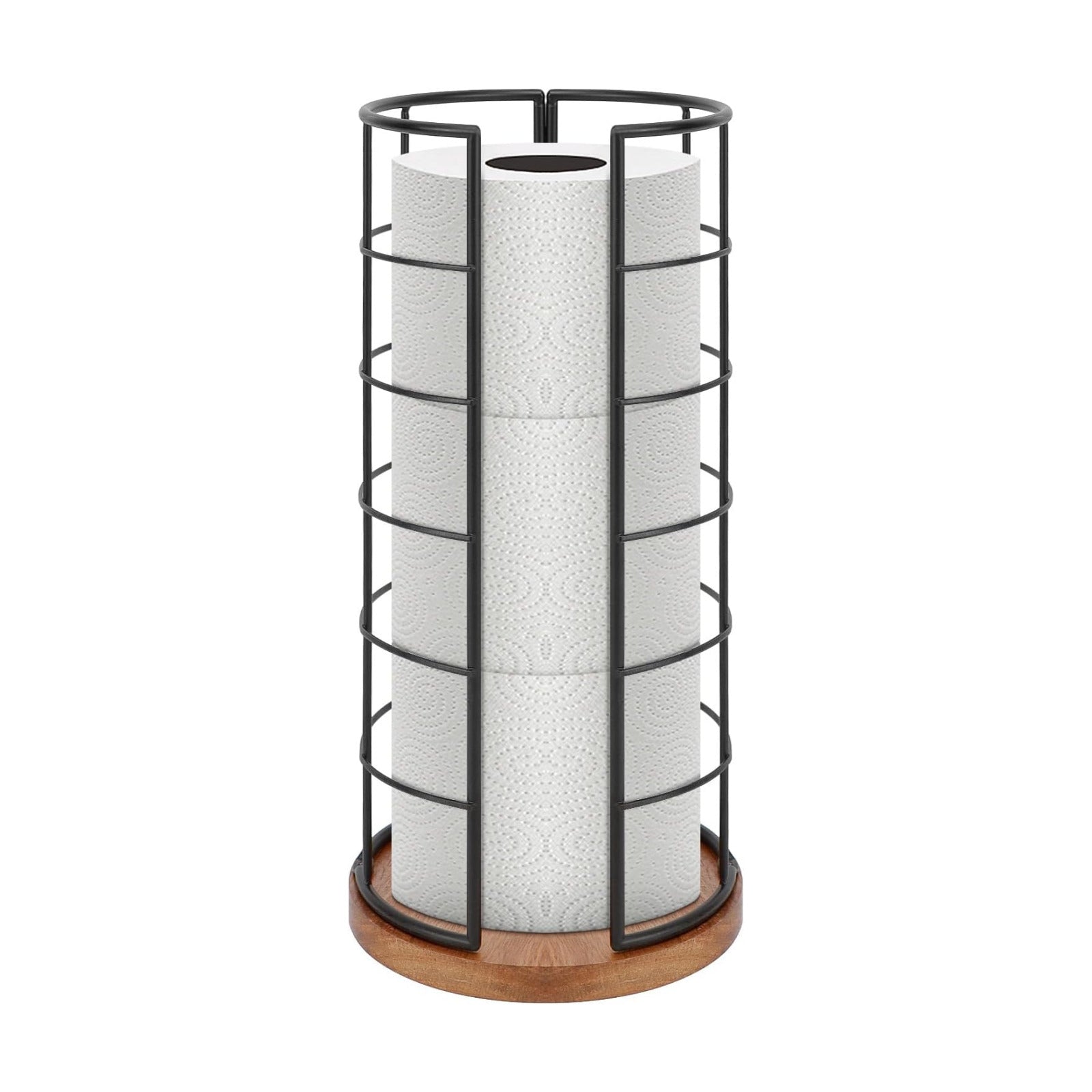 NearMoon Toilet Paper Organizer Stand, Freestanding 3 Rolls Tissue Storage, Metal Bathroom Accessory, Rustproof Toilet