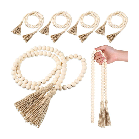 58'' Bead Garland / Wood / Set of 6
