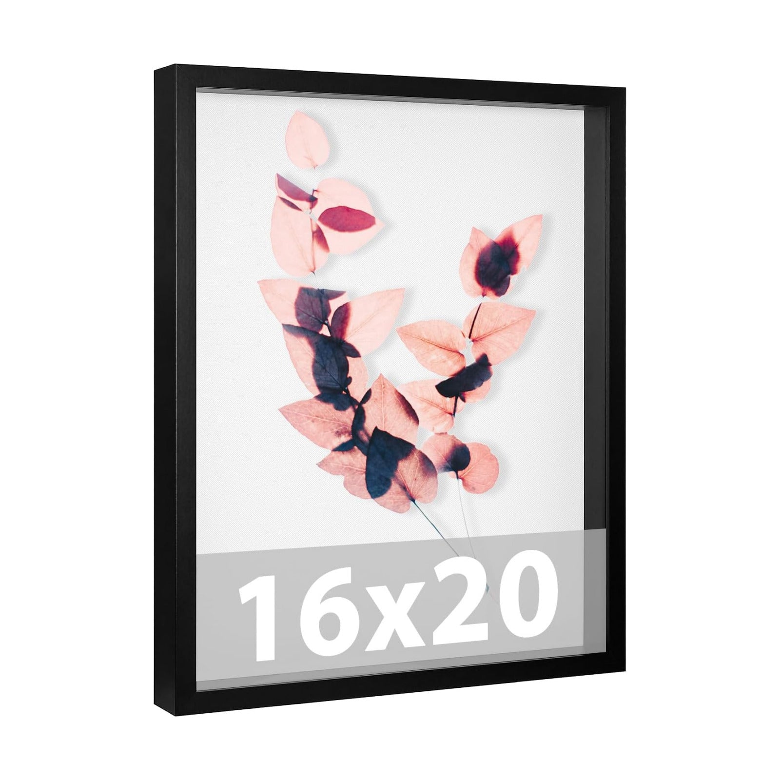 Califortree Large 16x20 Shadow Box Frame with Soft Linen Back - Memory Display Case, Shatterproof Plexiglass, 12 Push