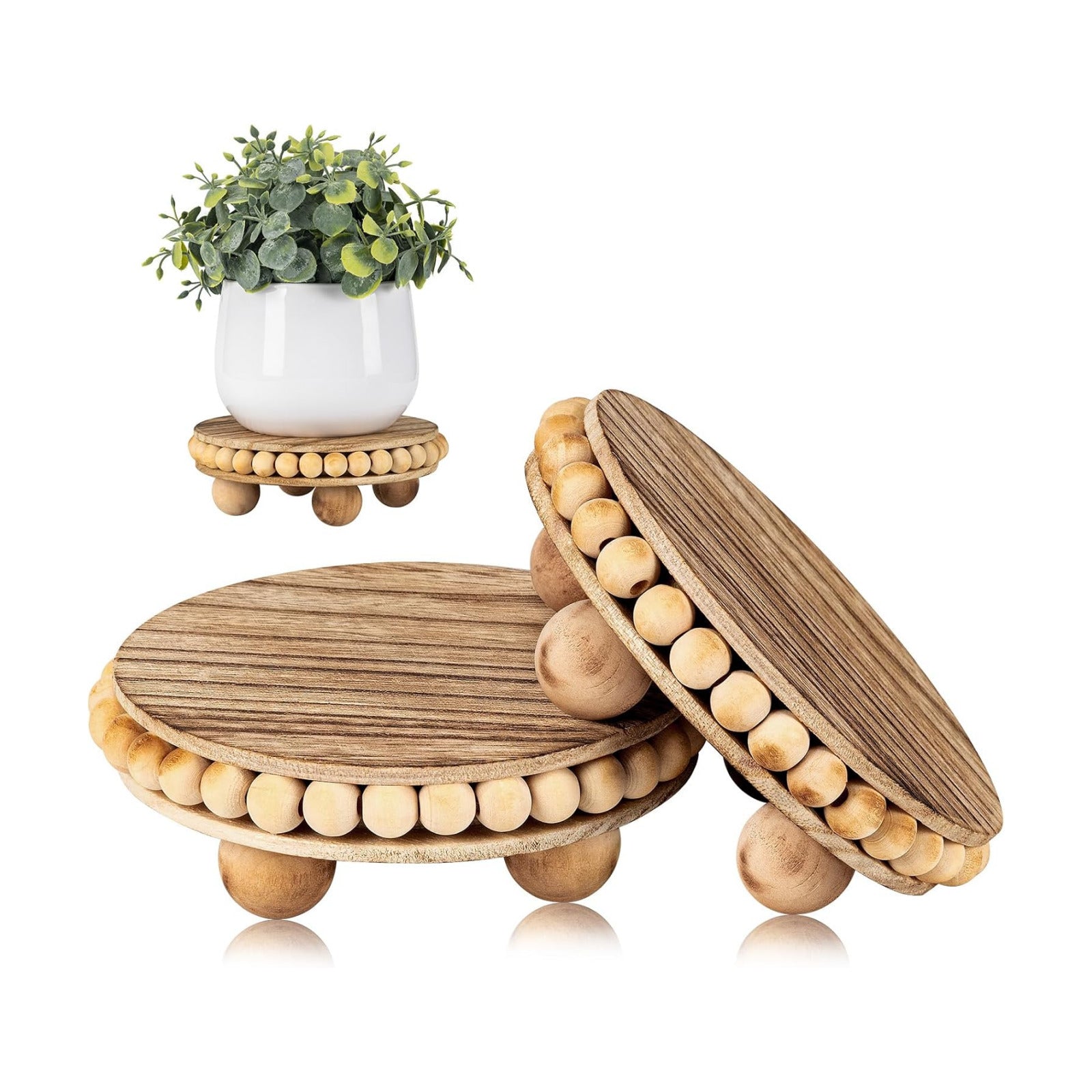 Wooden Farmhouse Coasters / Set of 2