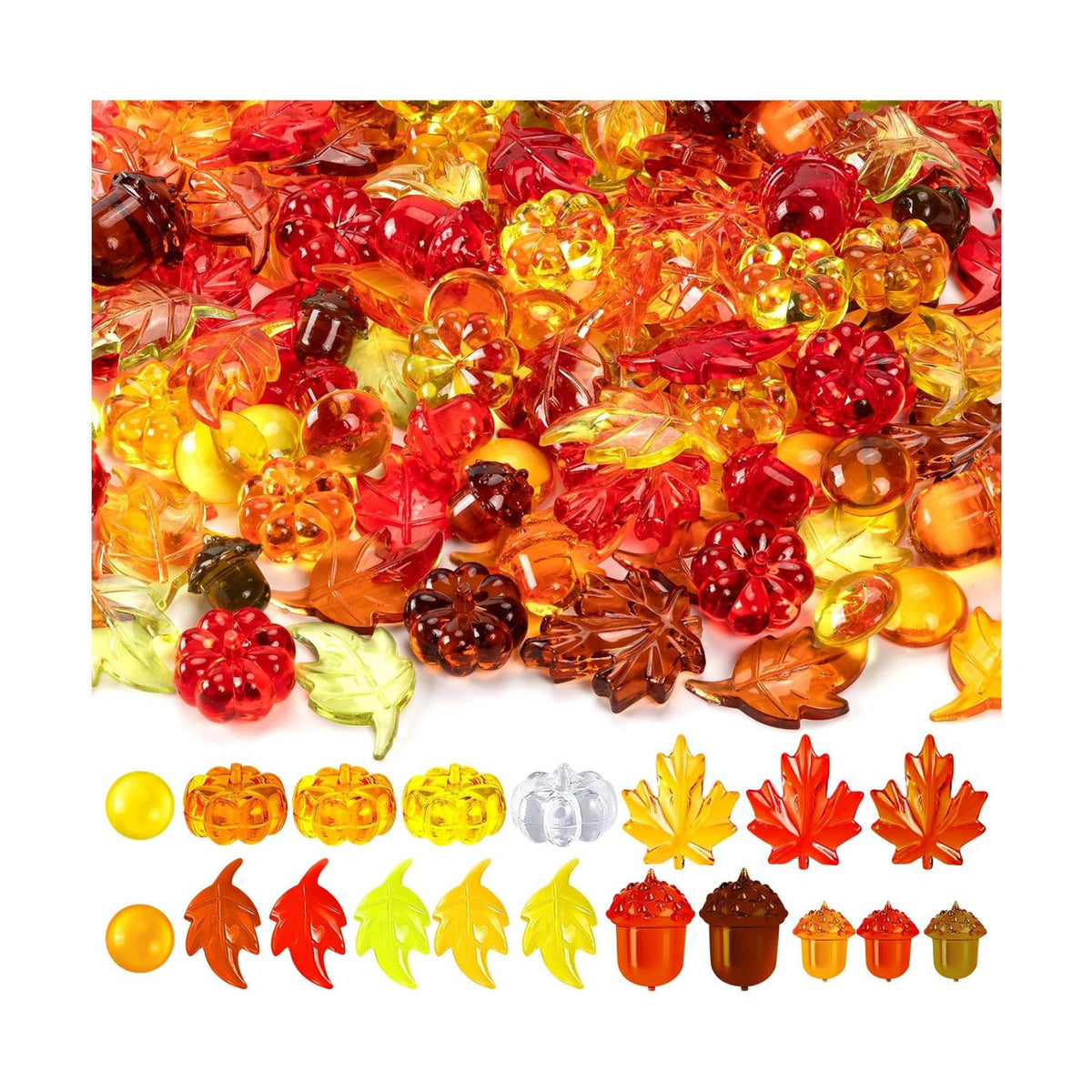 120Pcs Fall Vase Filler Decor for Thanksgiving and Halloween
