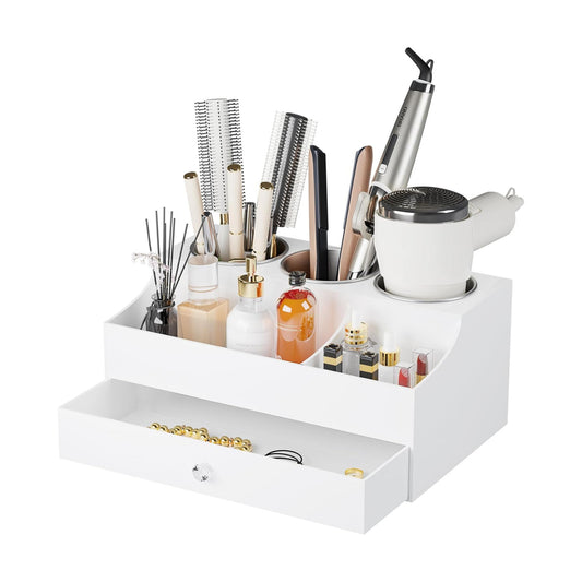Hair Tool Organizer, Acrylic Hair Blow Dryer Holder Stand for Straightener and Curling Storage, Bathroom Vanity