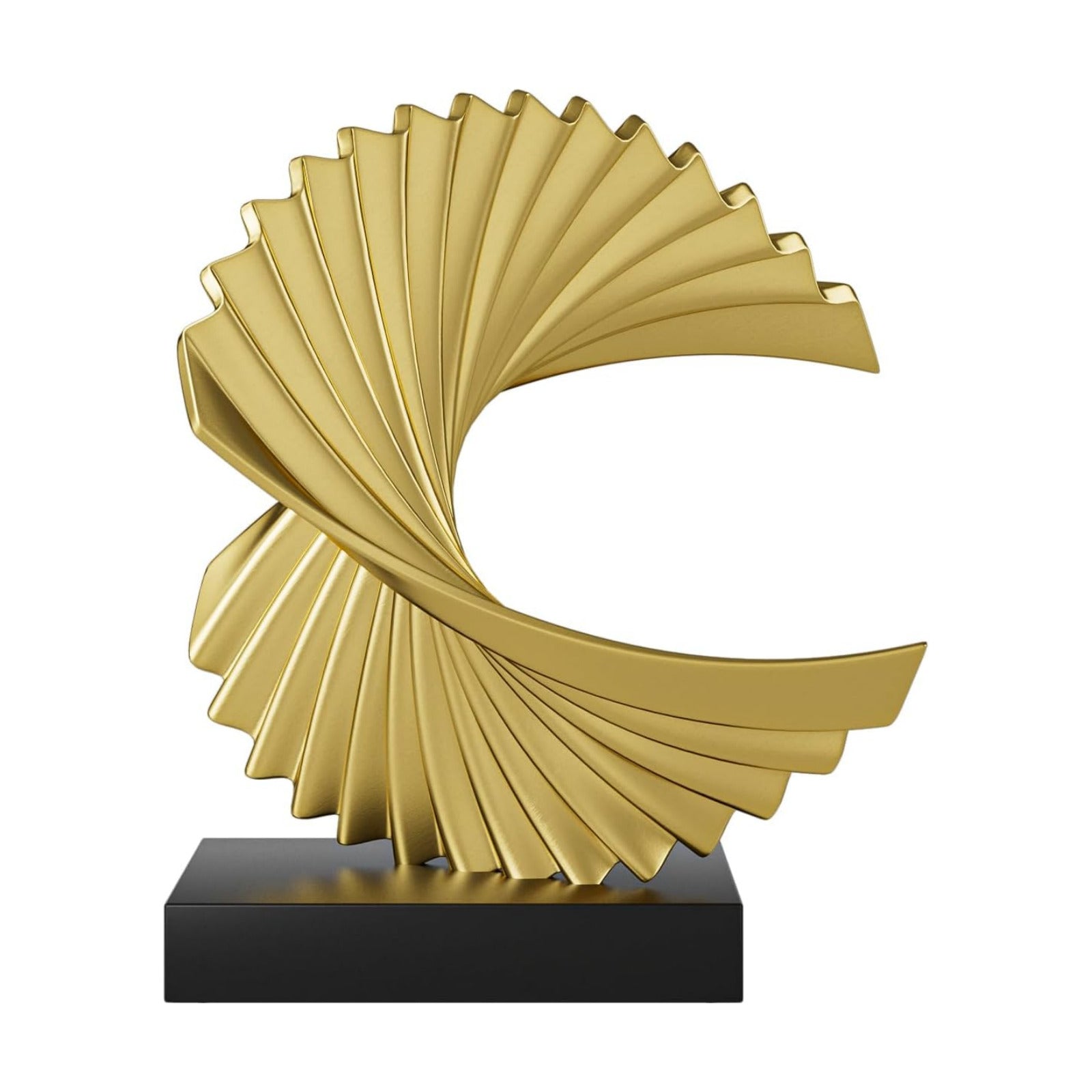 Resin Statue / Modern Abstract Art / Gold / Wave Statue