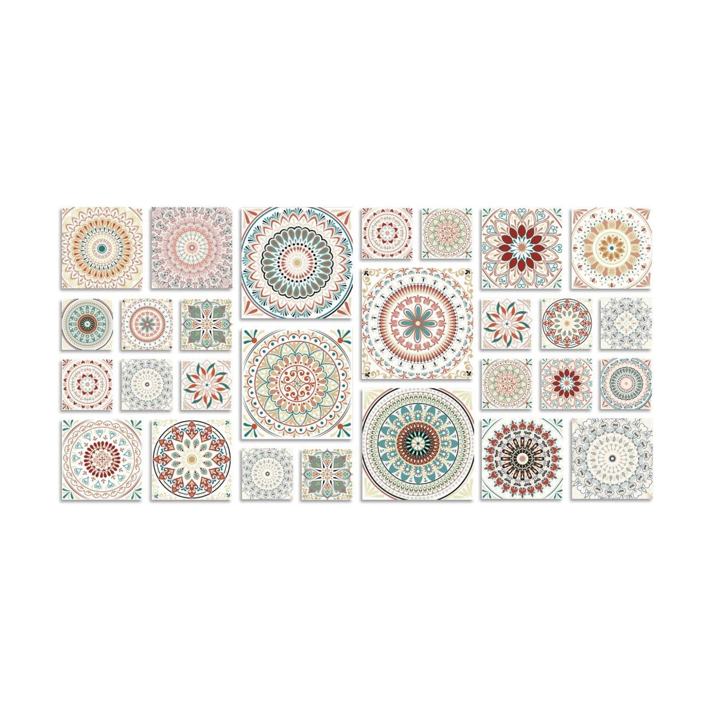 Vinyl DIY Wall Stickers Stick / Diy Mandala Floral / Set of 28