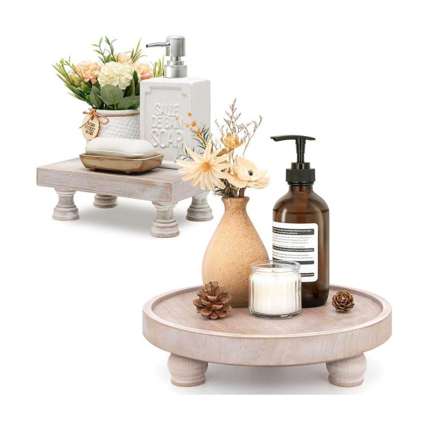 Decorative Pedestal Stands / Natural