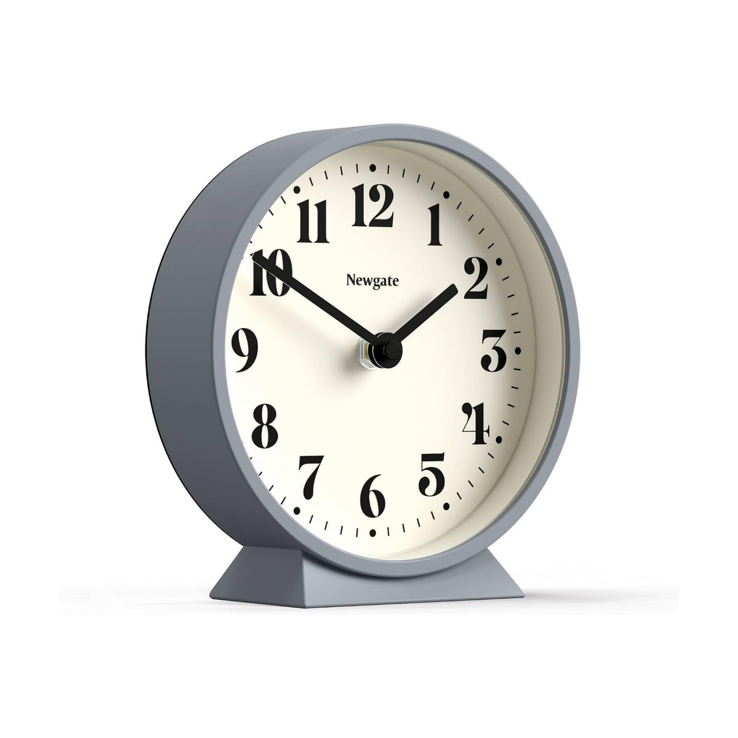 NEWGATE® Theatre Mantel Clock | Modern Classic Round Design | French Navy | Contemporary Style for Desk, Table, Shelf