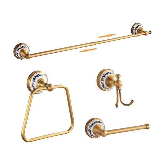 Antique Bronze Bathroom Hardware Set,Adjustable Towel Rack, Toilet Roll Paper Holder,Hand Towel Holder,Hook, Bathroom