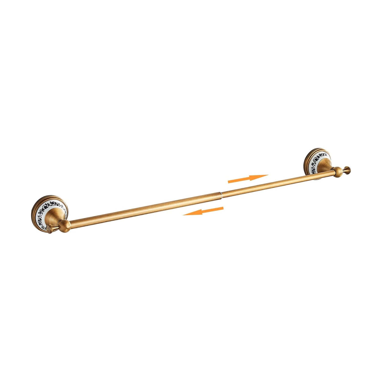 Antique Bronze Brass Towel Bar,Adjustable 15.5 to 27.5 Inch Bath Towel Bar Rack for Bathroom Towel Holder, Wall Mounted