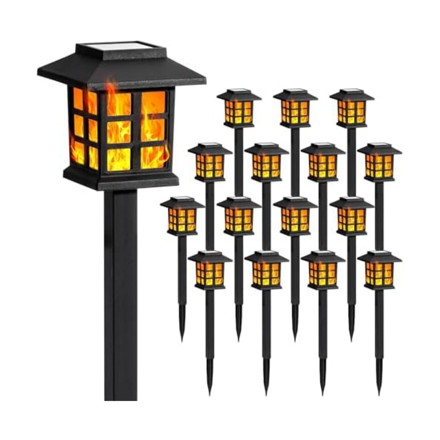 GIGALUMI Solar Lights Outdoor Waterproof 16 Pack, LED Garden Decor