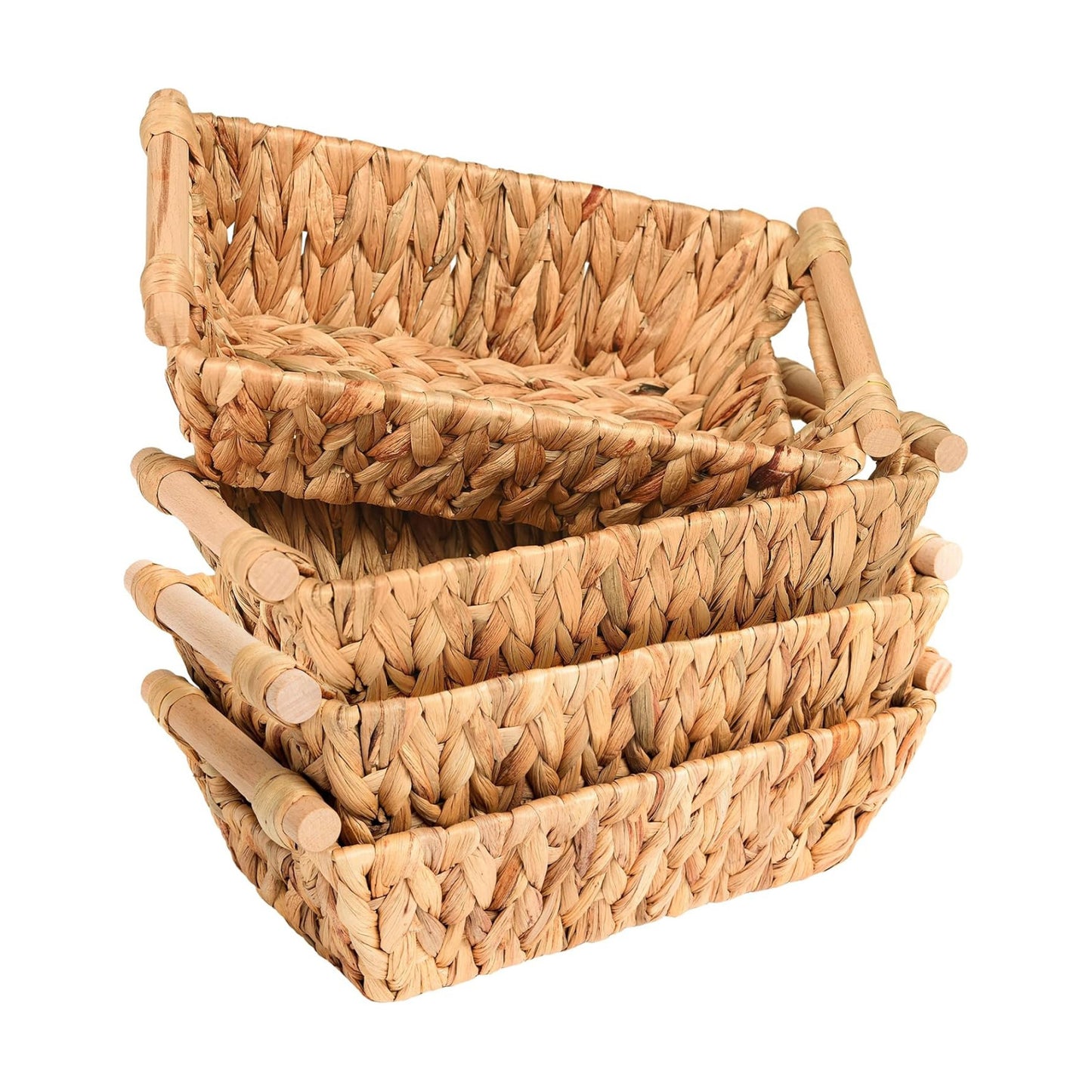 Small Wicker Baskets for Organizing / Natural / Set of 4