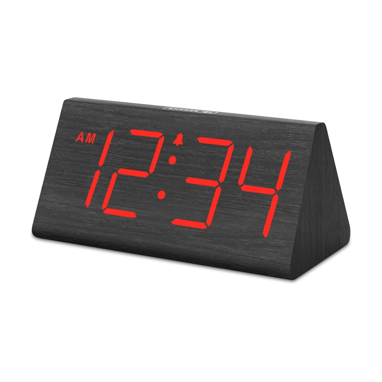 DreamSky Wooden Digital Alarm Clock for Bedrooms with Large Numbers