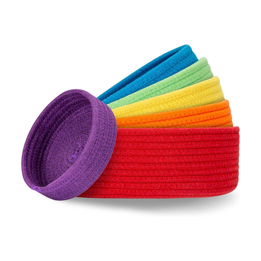 Decorative and Woven Baskets / Rainbow / Set of 6