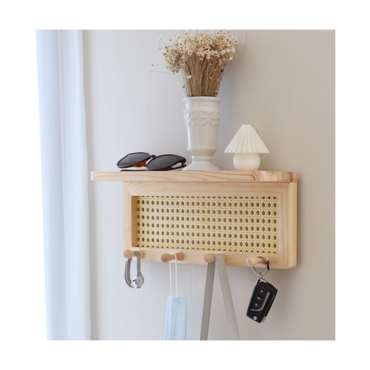 PE Rattan Key Holder / Burlywood