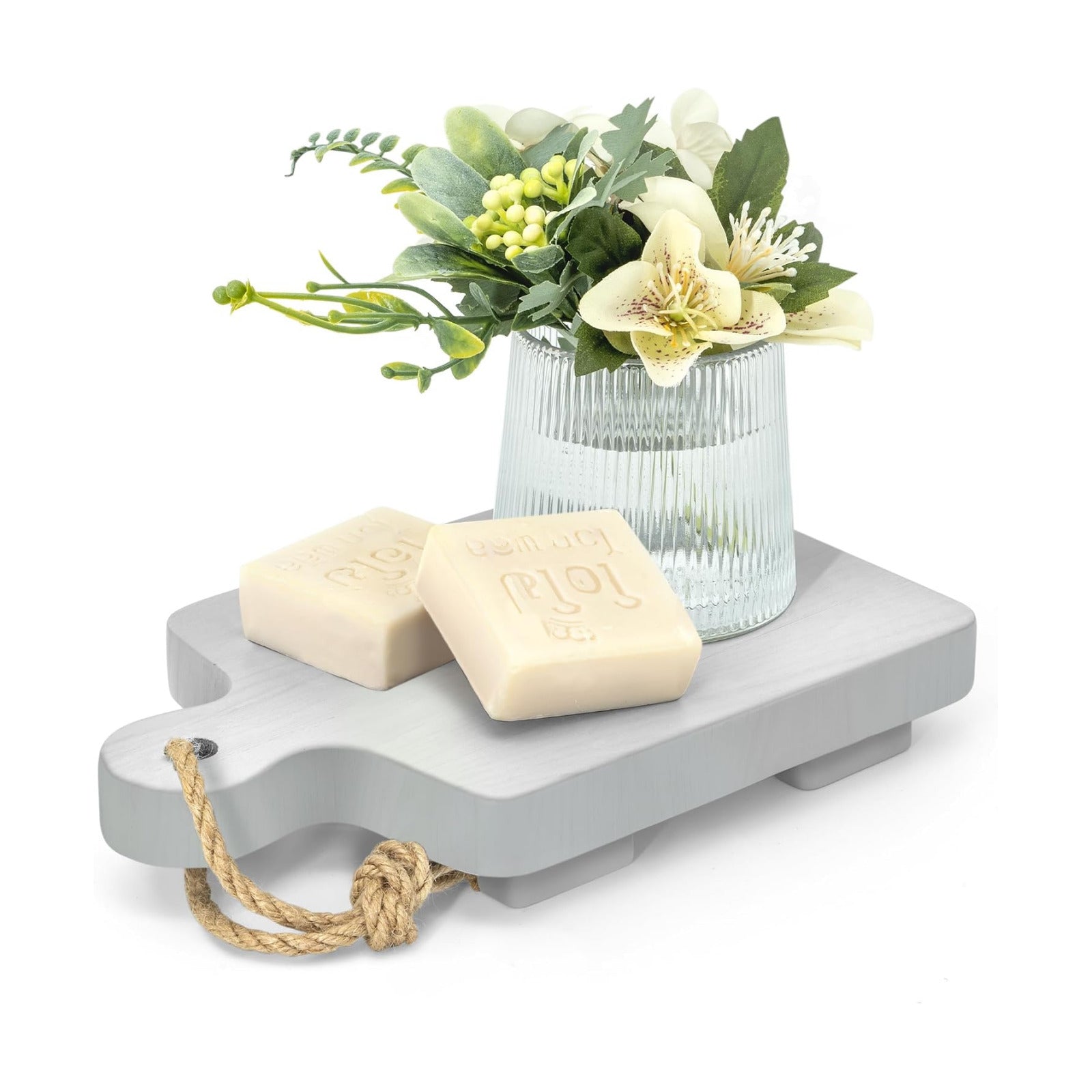 Decorative Wooden Pedestal Stand / Gray